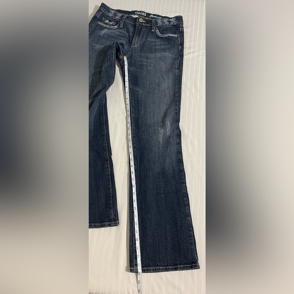 Vigoss Premium Jeans Bootcut Womens juniors SZ 7/8 Distressed Embroidered J1 - Picture 9 of 12
